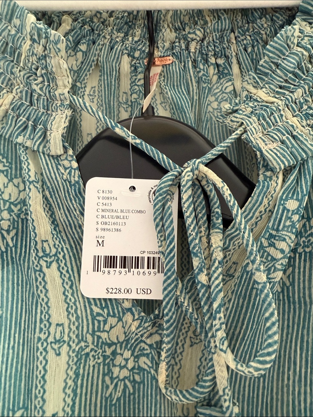 Free People Sheer Ruffled Maxi Skirt Set in Mineral Blue - Picture 4 of 4